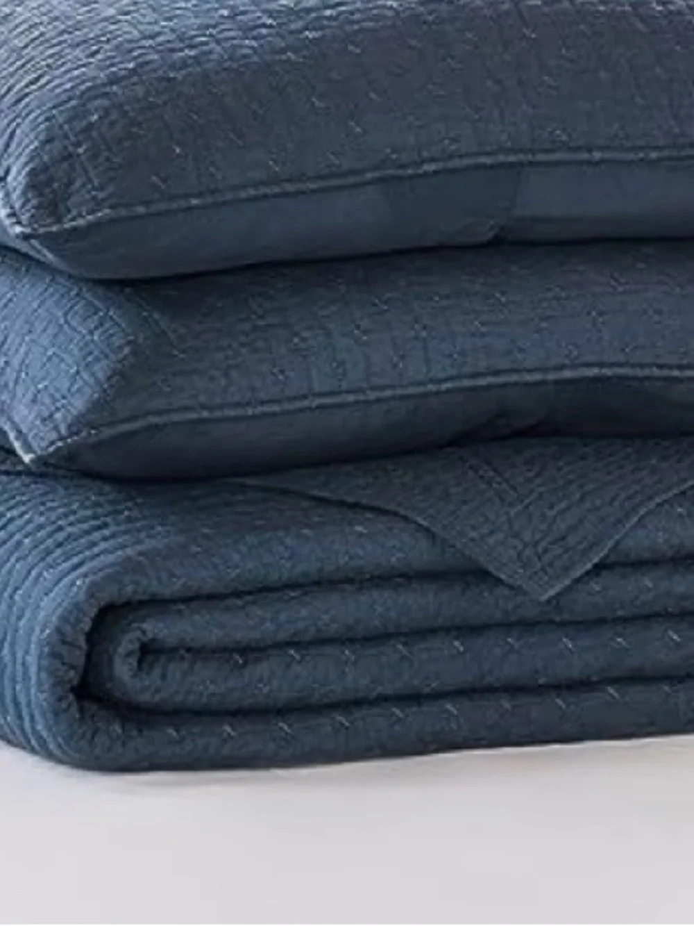 Navy Quilted Bedspread Set - Classic Textured Comfort Levtex